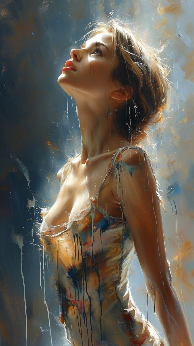 تابلو پرتره آزادی از قفس رنگ و هنر