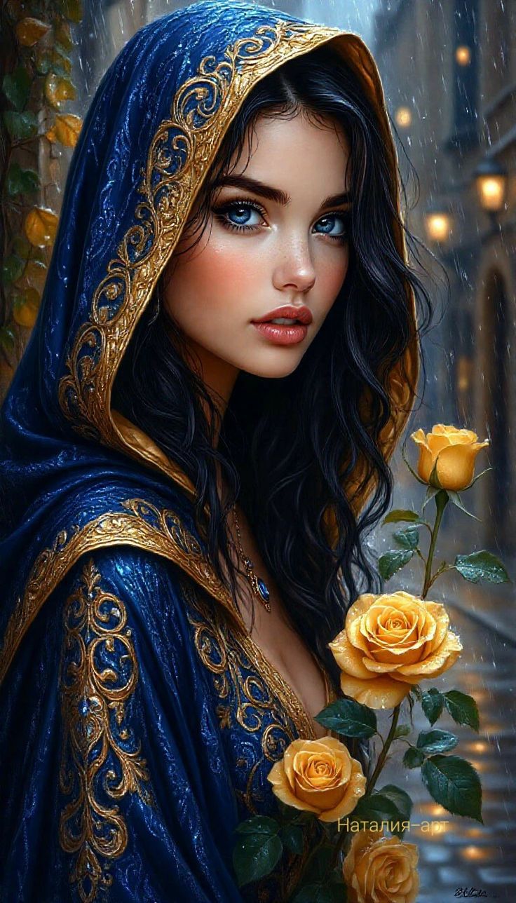 تابلو پرتره شنل سبز رنگ و هنر